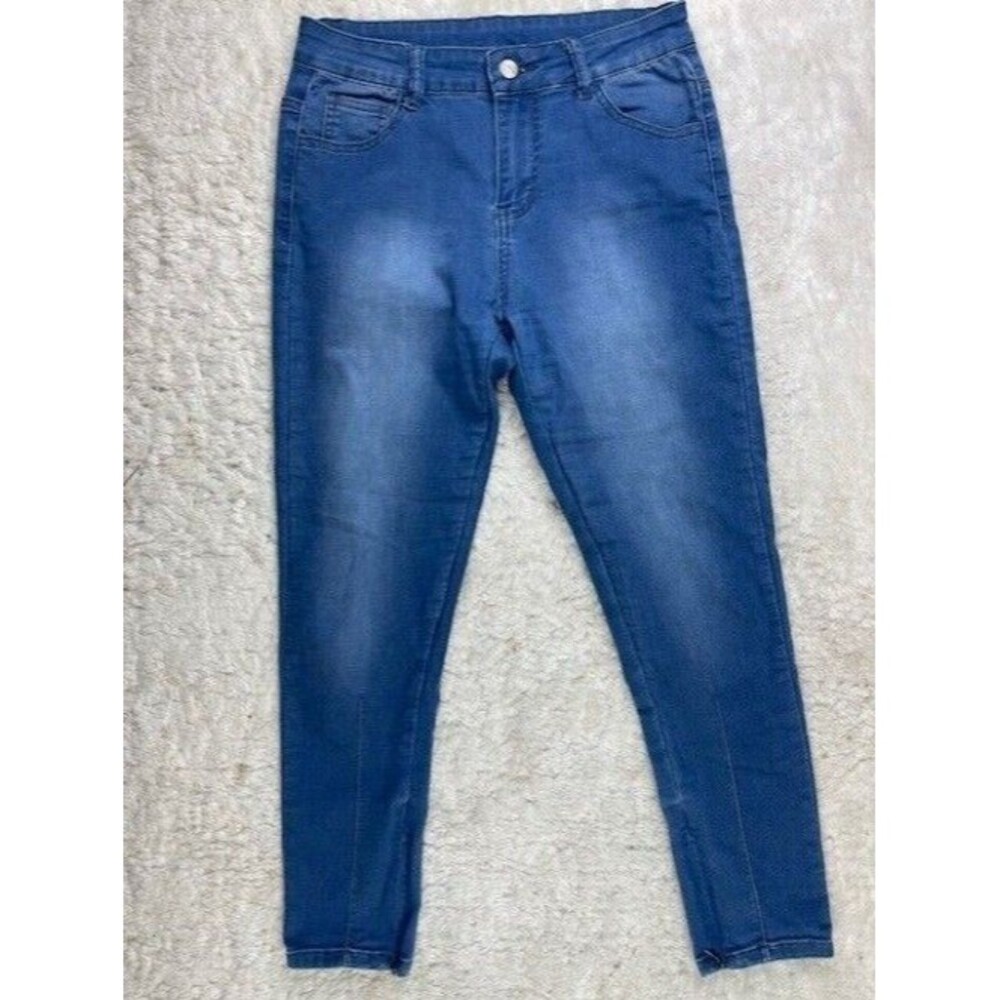 (In) Larkin Size 28 Womens Jeggings Jeans Stretch Mid Rise Med Wash Zip Ankle